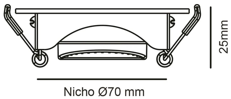 Spot De Embutir Quadrado 7W 4000K Led Bivolt 10,5X10,5X3,1Cm | Opus Ec... (Branco)
