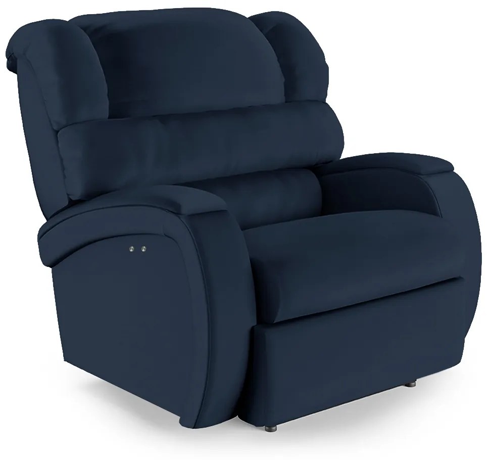 Poltrona do Papai Reclinável Napoli Power Touch Massagem PU FH1 - D'Rossi - Azul