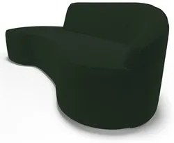 Sofá Living  3 Lugares 260cm Braço Direito Mozart D06 Veludo Verde - M