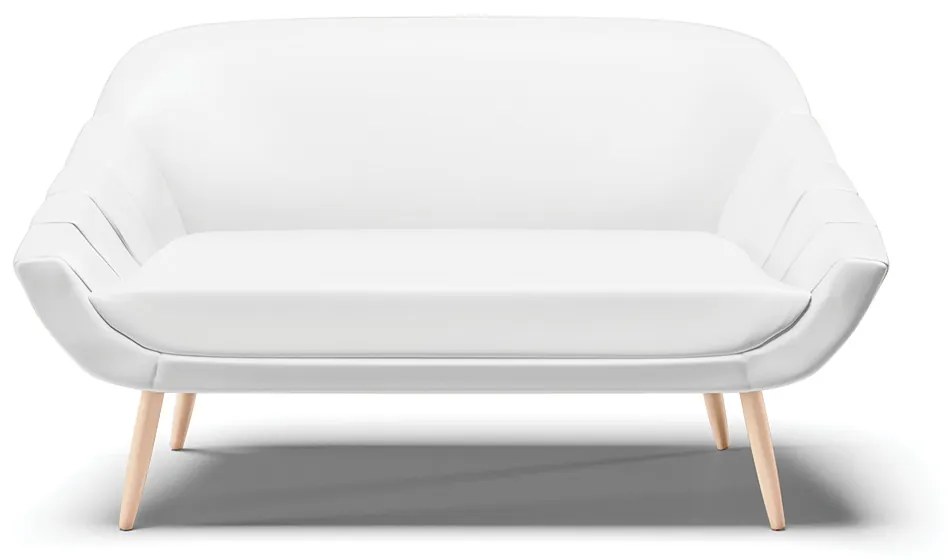 Kit 01 Namoradeira 02 Lugares e 01 Poltrona Giovana Corino Pés Palito Natural - D'Rossi - Branco