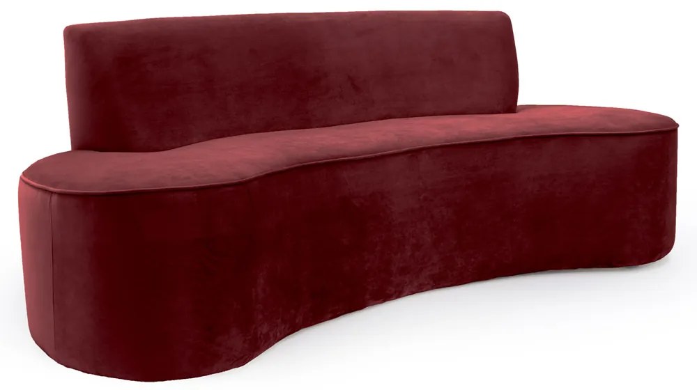 Sofá 4 Lugares Porto D07 230cm para Sala Living Suede Vermelho - D'Rossi