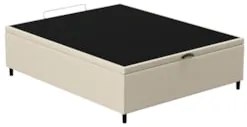 Base para Cama Box Baú Casal 138x188cm Hit Z04 Sintético Bege - Mpozen