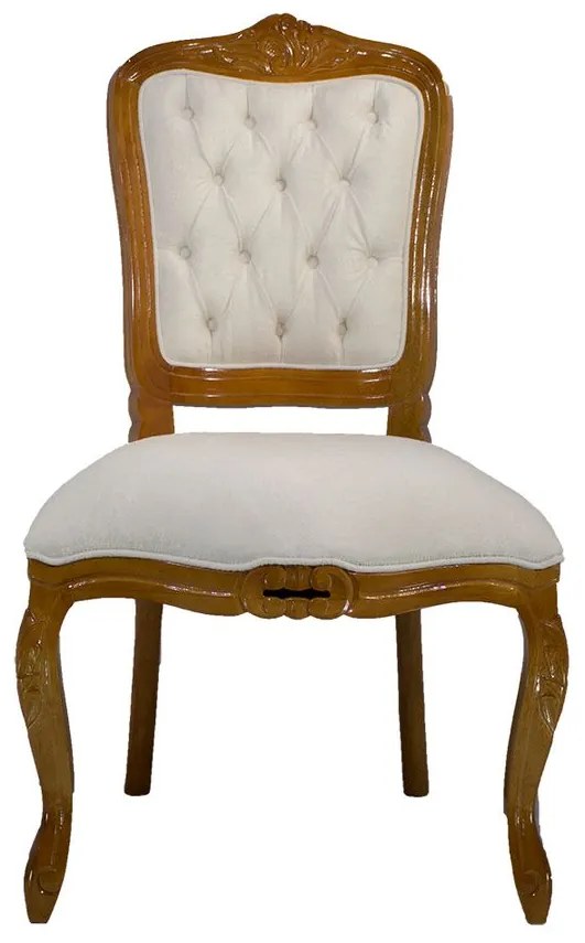 Cadeira de Jantar Luis Xv - Wood Prime 14389 Capitonê