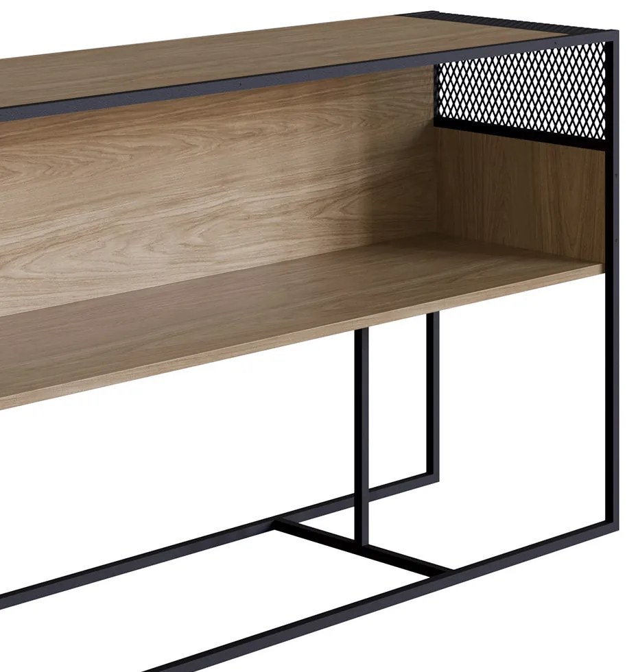 Aparador com Nicho New 160 cm Hanover e Preto - D'Rossi