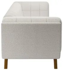 Sofá Living Decorativo 2 Lugares 180cm Bellart Z32 Boucle Branco - Mpo