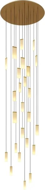 Pendente Led Metal Dourado 60W 3000K Placas Felsen