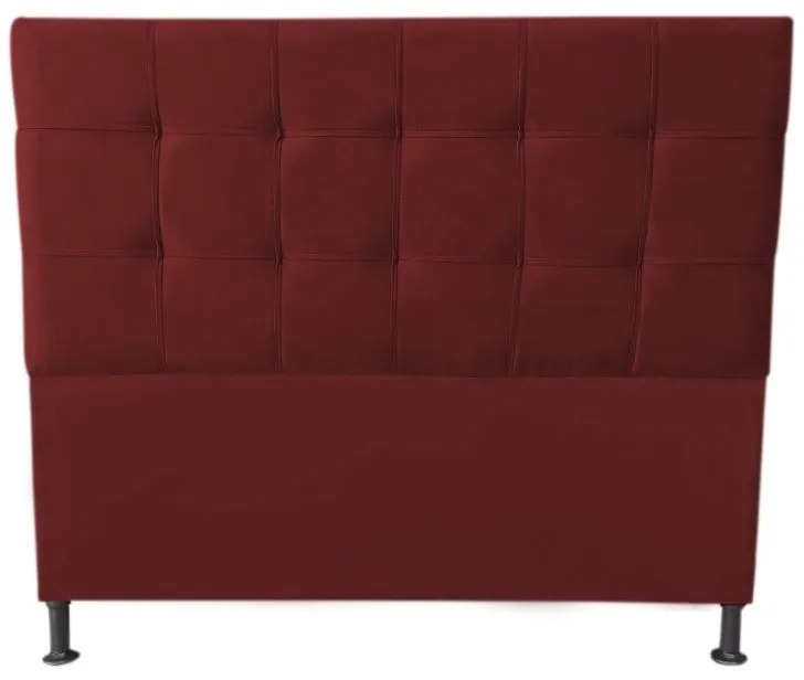 Cabeceira Cama Box Queen 160cm Maya Suede Bordô - Sheep Estofados - Vermelho escuro