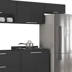 Armário de Cozinha CP06 Para Pia 100cm Pérola Z34 Preto     - Mpozenat