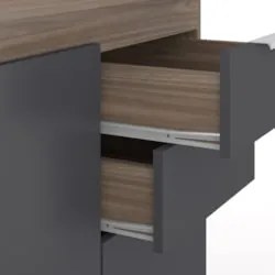 Armário de Cozinha Com Tampo CP01 120cm Pérola Freijó/Grafite Z34 - Mp