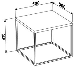 Mesa Lateral M Cube 24803 Vermont - Artesano