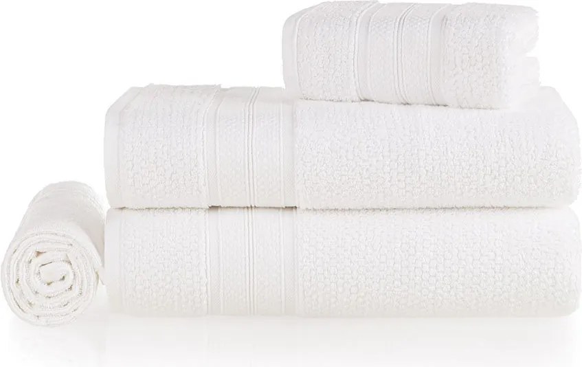 Jogo de Toalhas 4 Pçs Karsten 100% Algodão Nuvia - Branco Branco