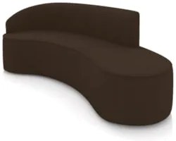 Sofá 4 Lugares 220cm Wendi e Poltrona Steve Suede Marrom I01 - Mpozen