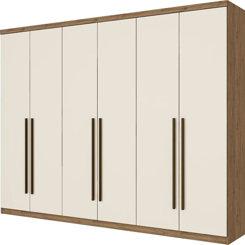 Guarda Roupa Roupeiro Casal 6 Portas 3 Gavetas Jade Henn