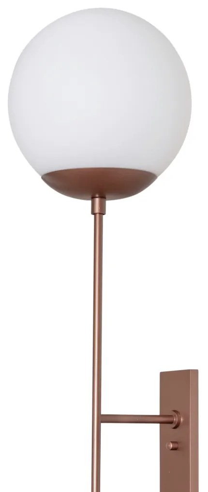 Arandela Trombone 20X31,4X127,7Cm 1Xe27 Alumínio E Globo Ø20Cm | Usina... (FN-F - Fendi Fosco, FOSCO)
