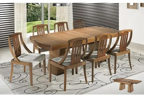 Mesa Elastica Ilhabela 200cm Pinhao Tampo Madeira - 20422 Sun House