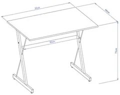 Mesa Para Computador Escrivaninha Zetta 90cm Preto - Fit Mobel