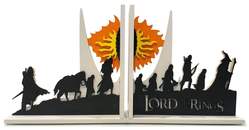 Aparador de Livros O Senhor dos Anéis Sociedade do Anel e Olho Sauron