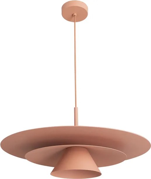 Pendente Led Aluminio 7W 2700K 60Cm Plie - ROSÉ