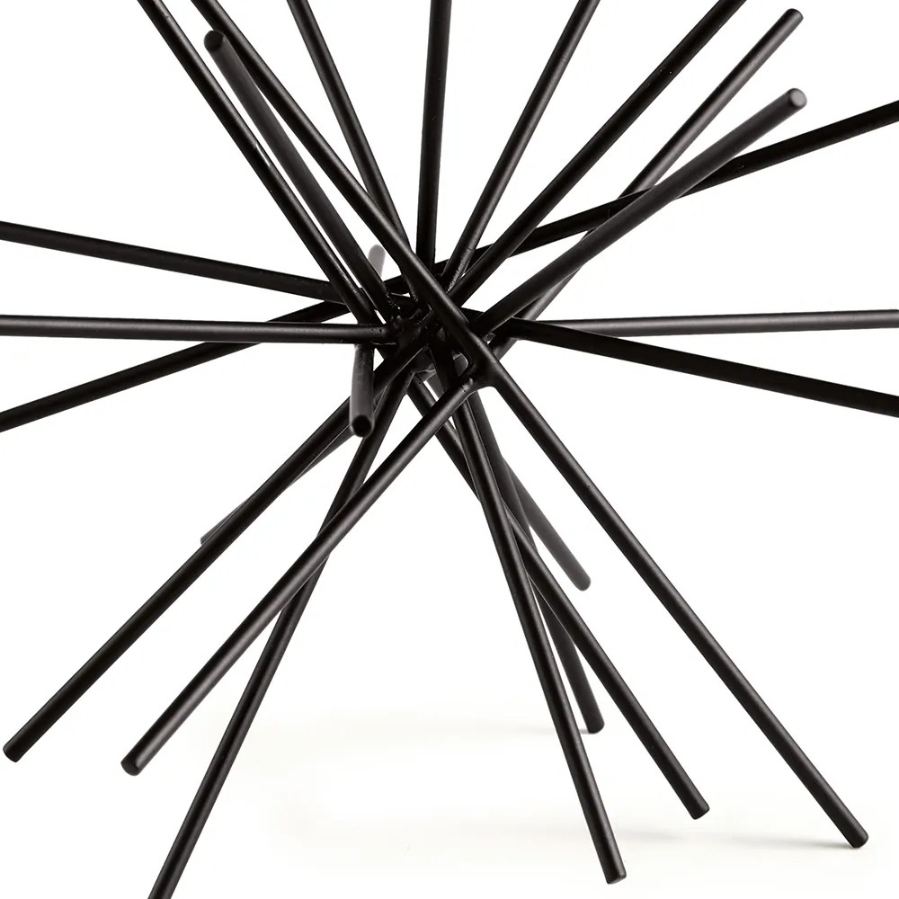Enfeite Decorativo Ouriço em Metal para Escritório Preto 12 cm M02 - D'Rossi