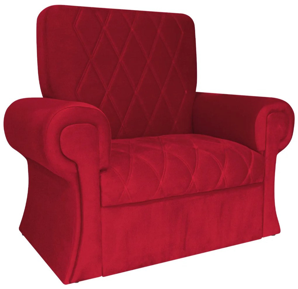 Poltrona Natalina Papai Noel Santa Claus Suede