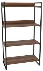 Kit 3 Estantes Livreiro Prisma Estilo Industrial 80cm 4 Prateleiras C0