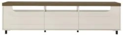 Rack Tv 75 Pol 200cm com 2 Portas Abel Pinho/Off White A09 - Mpozenato