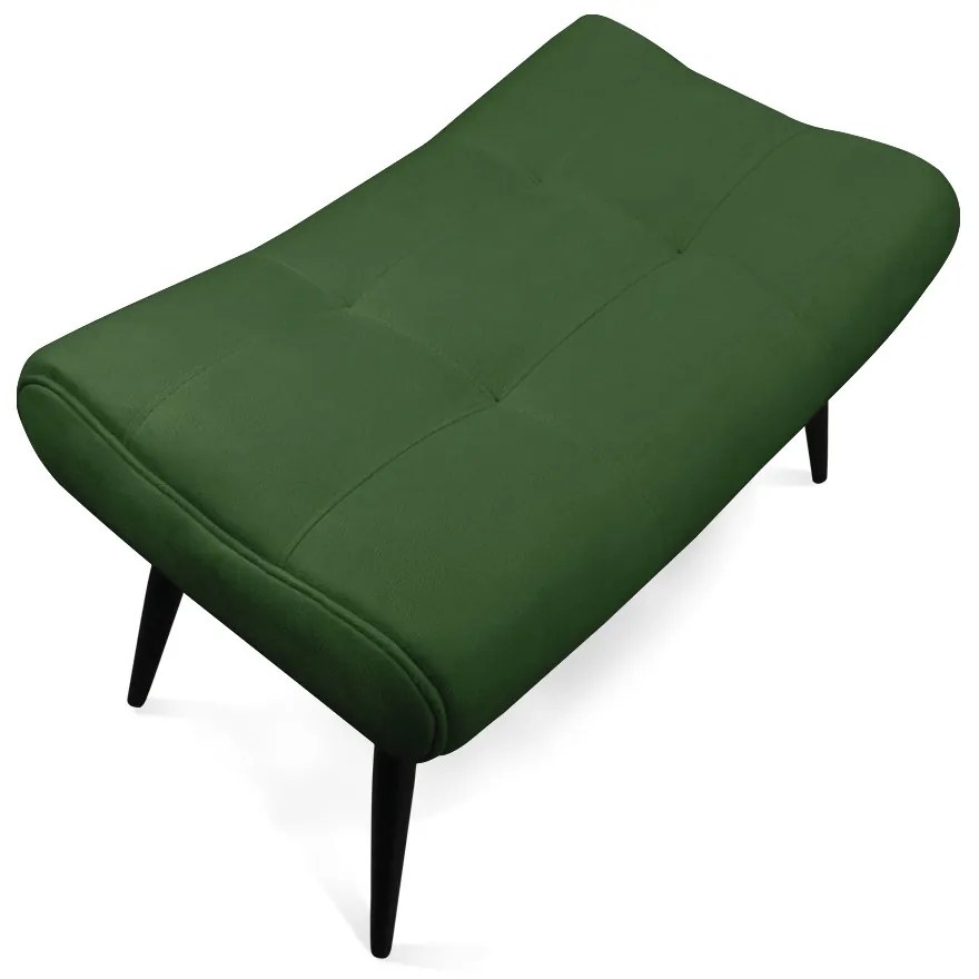 Puff Sher Suede Pés Palito de Ferro - D'Rossi - Verde
