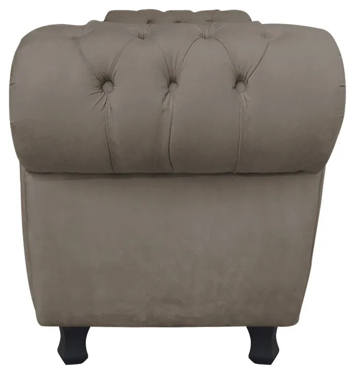 Recamier Baú Londres 1,20 m Suede Marrom Rato D'Rossi
