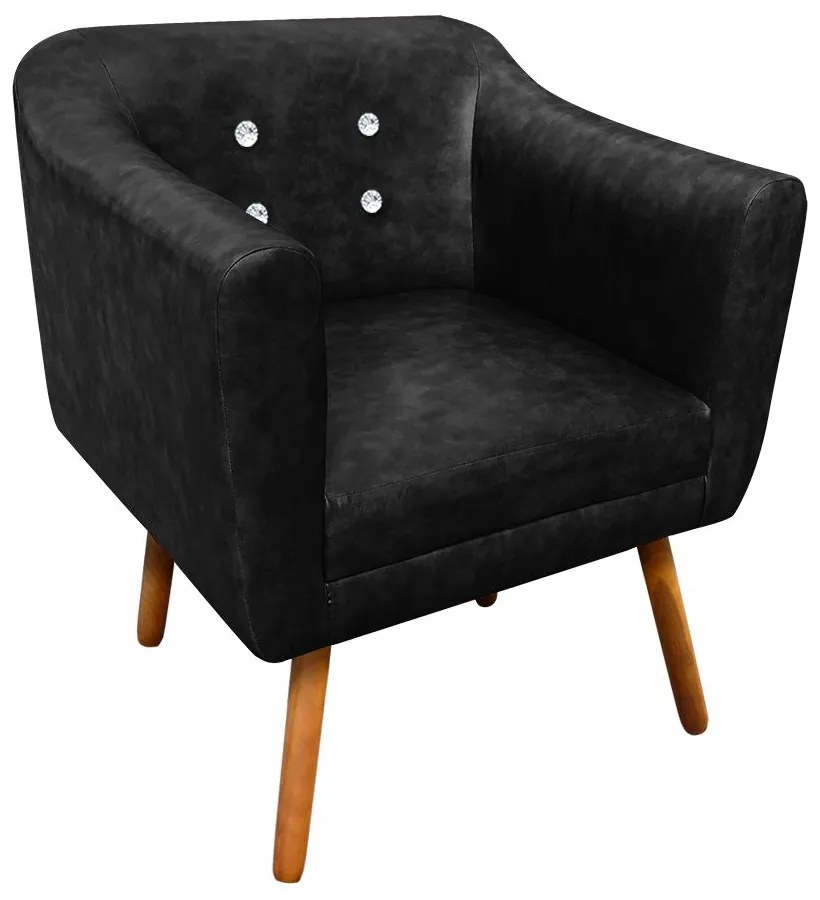 KIT 02 POLTRONAS JULIA CORANO PRETO COM