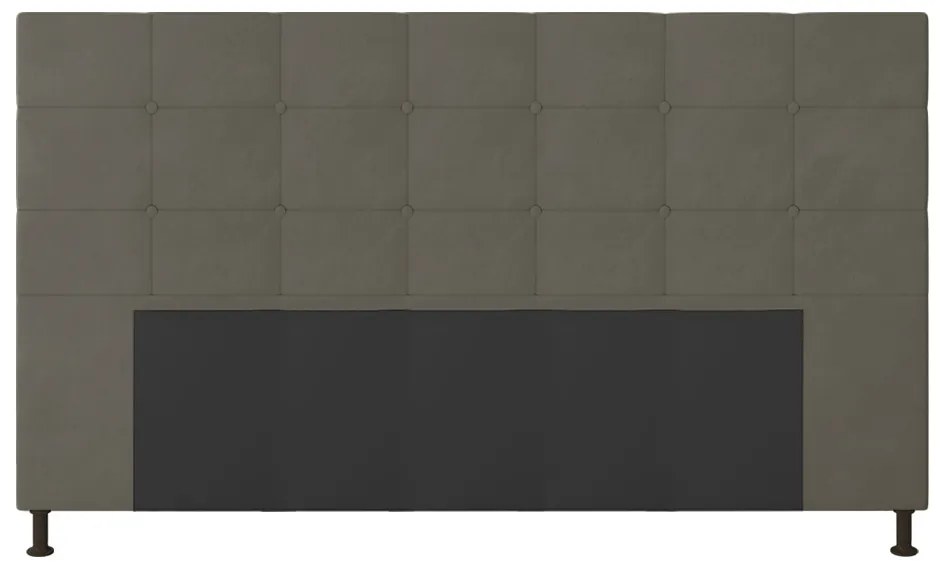 Cabeceira Stambul Para Cama Box King 195 cm Suede - D'Rossi - Grafite