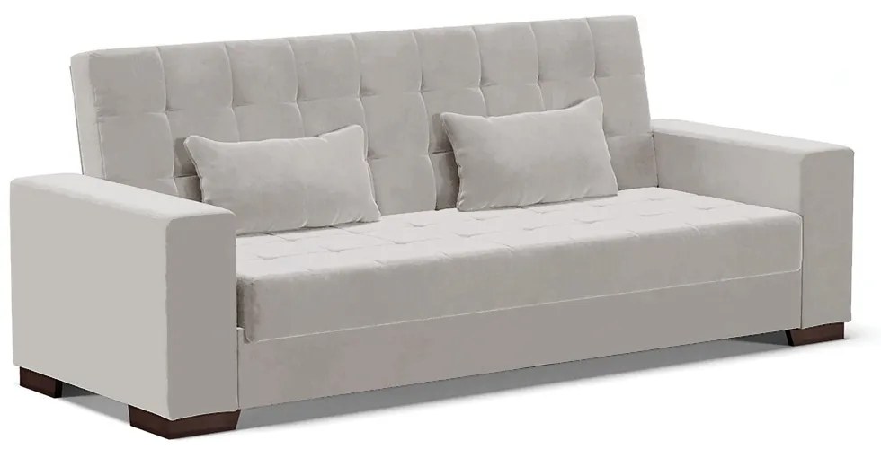Sofá Cama Casal 3 Lugares 210cm Lisboa Veludo Cinza  D03 - D'Rossi