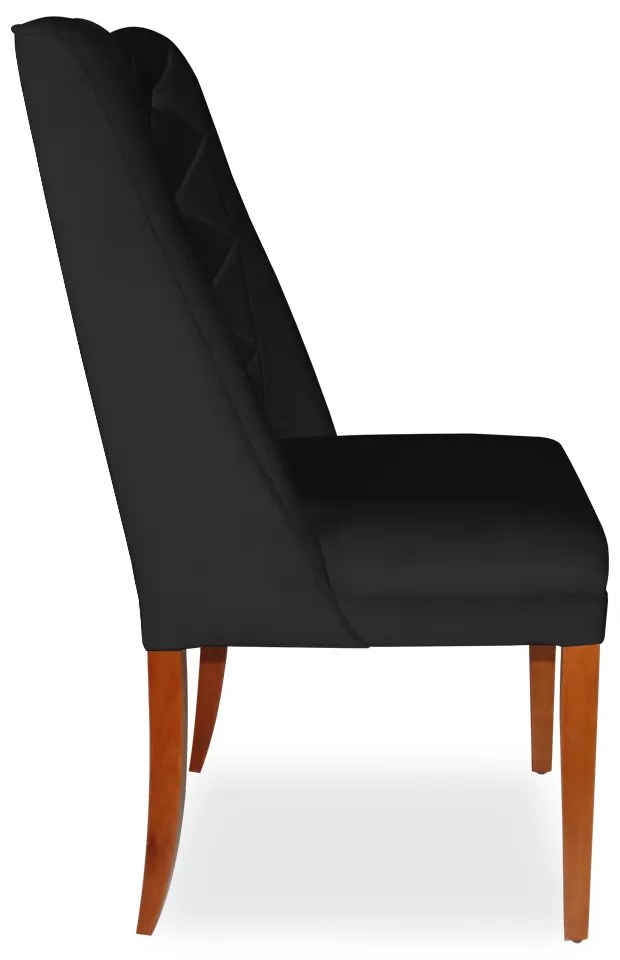 Kit 4 Cadeiras de Jantar Micheli Suede Preto