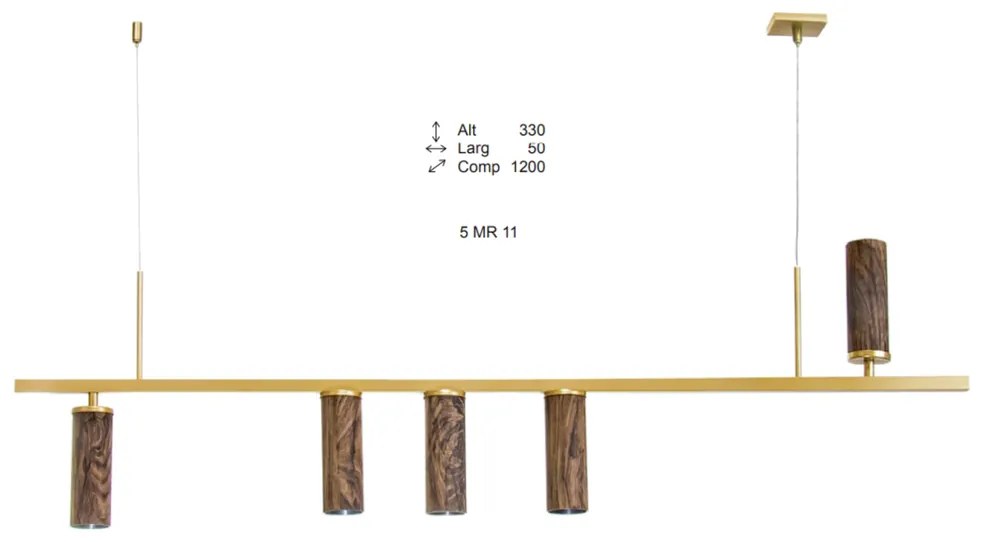 Pendente Hooder 120X05X33Cm Tubos Fixo Assimetricos Metal Aluminio 05X... (BRANCO)