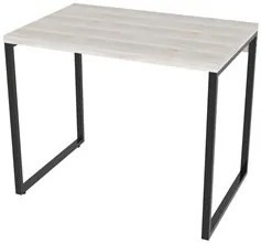 Mesa de Escritório Office 90cm Estilo Industrial Prisma C08 Snow - Mpo