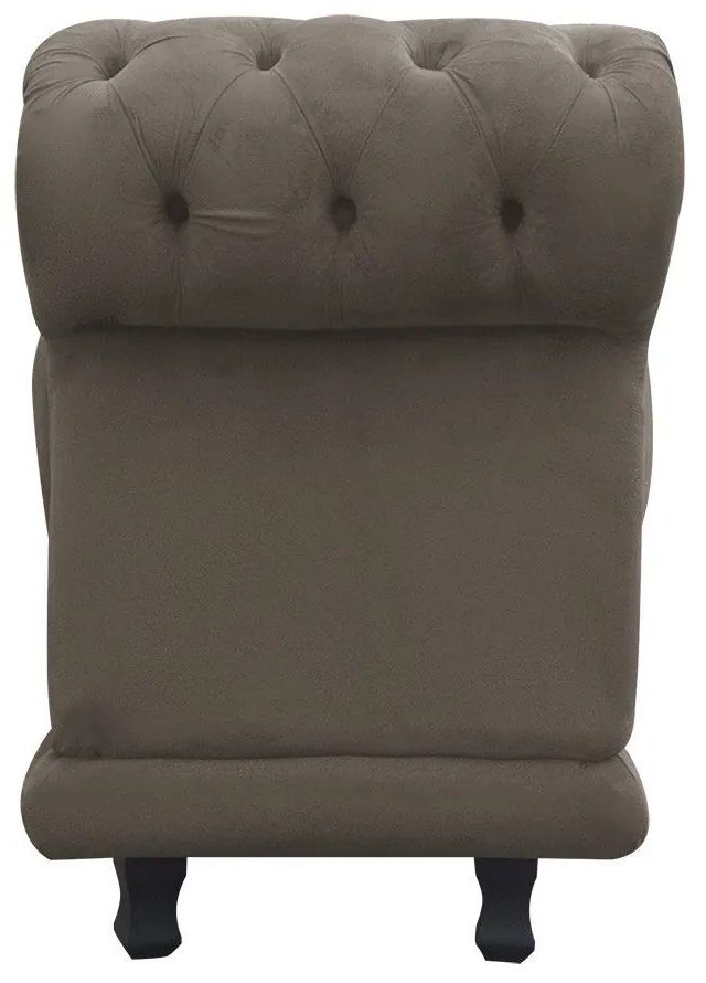 Recamier Barcelona Namoradeira Suede Marrom Rato - D'Rossi