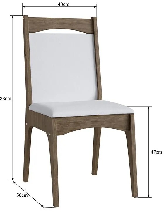 Conjunto 2 Cadeiras Mdf Estofada Travessa Tecido Corano  Ameixa Negra