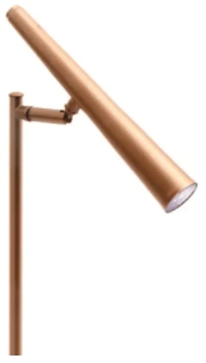Abajur Stratus 17X12X55Cm Cone Slim Longo Articulado 1Xg9 - Old Artisa... (GRAFITE / COBRE BRILHO)