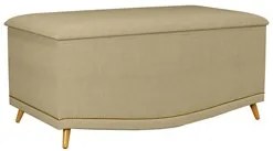 Calçadeira Baú Solteiro 90cm com Tachas Imperial J02 Linho Areia - Mpo