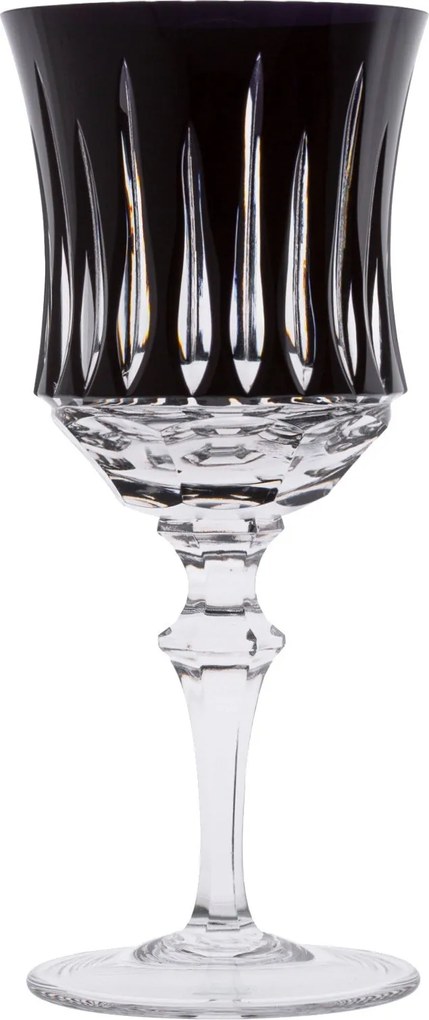 Taça de Cristal Lapidado Artesanal p/ Água - Preto - 66  Preto - 66