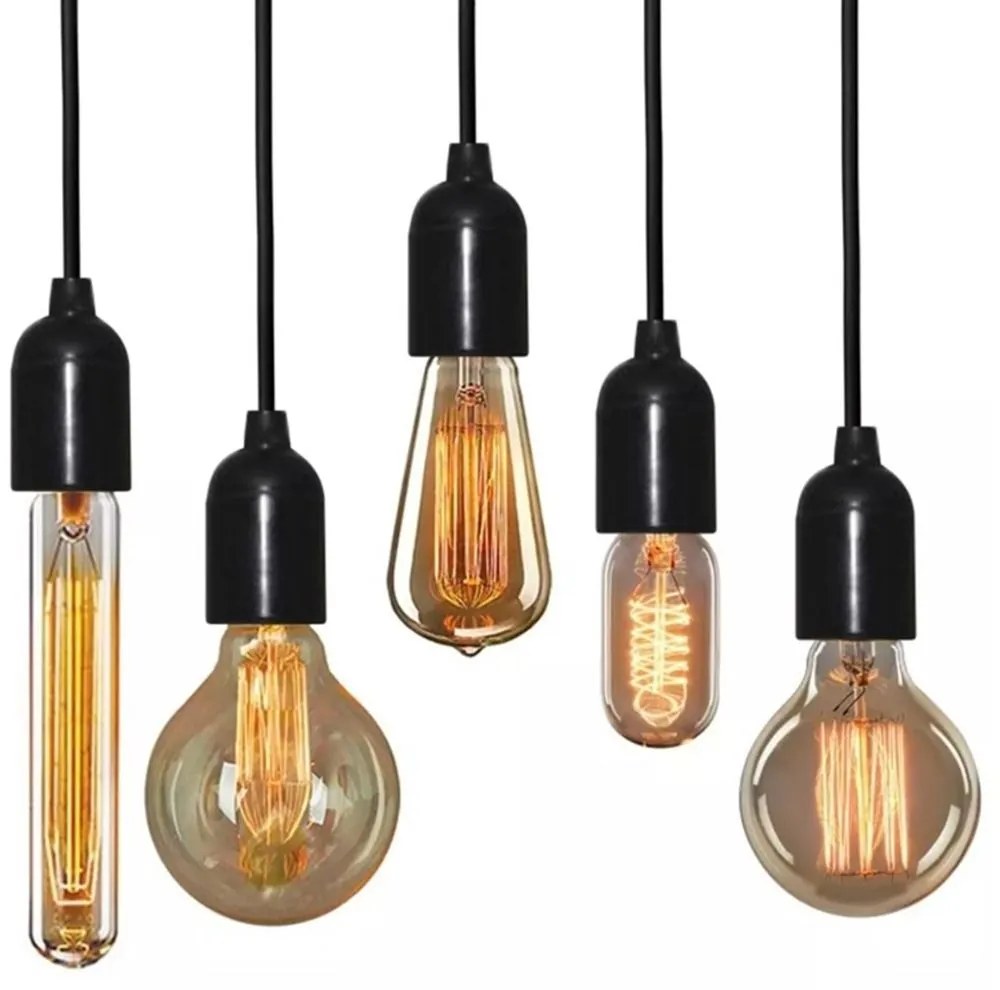 Luminária Pendente Retro Md-4162/6 Suporte Para Lâmpada / Não Inclusa - Bivolt