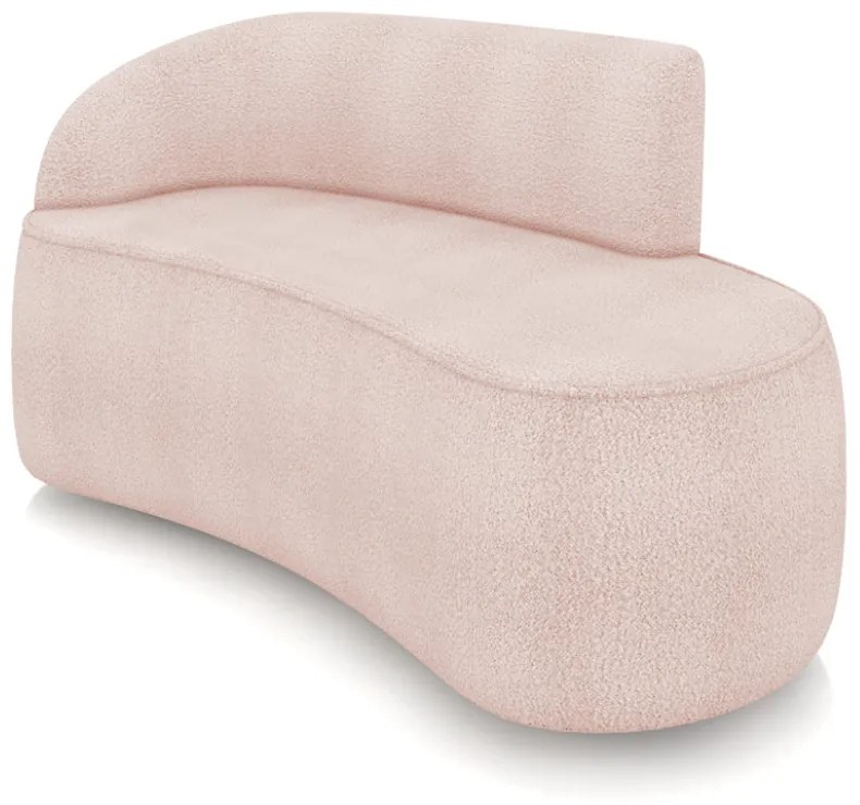 Sofá 2 Lugares Orgânico 140 cm Morgan Bouclê D03 - D'Rossi - Rose