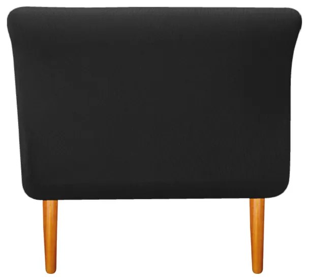 Recamier Estofado Ari 100 cm Solteiro Suede Preto - ADJ Decor