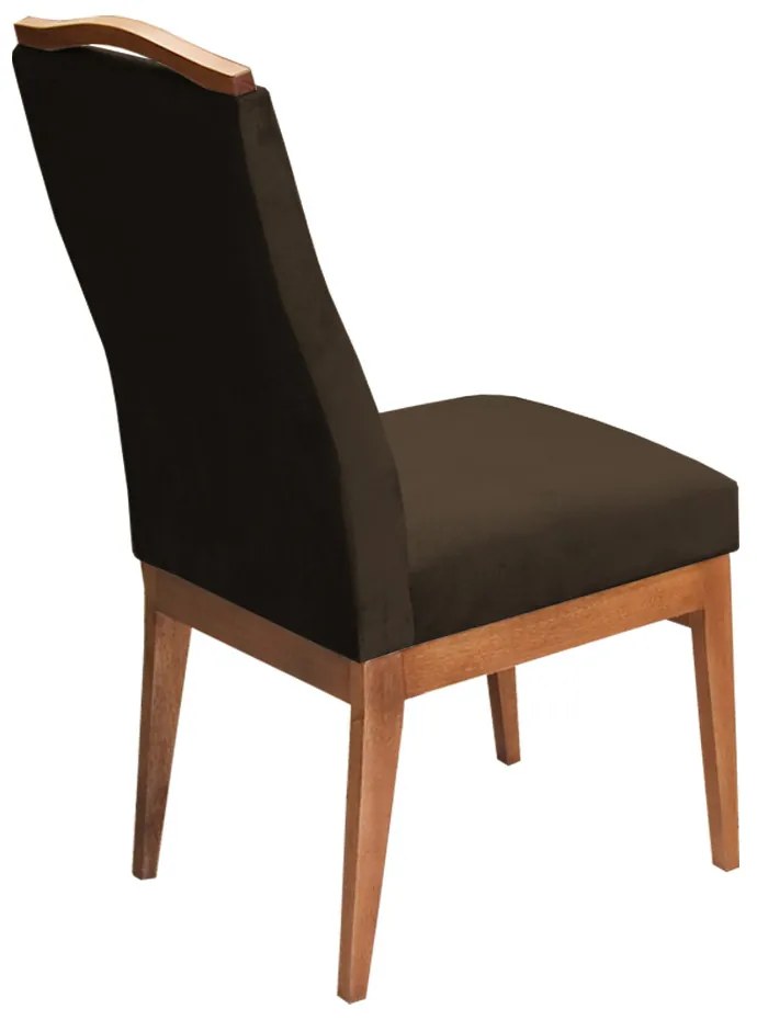 Cadeira Decorativa Lara Aveludado Marrom - Rimac