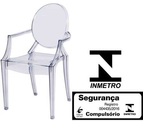 Cadeira Louis Ghost com Braco cor Transparente - 9525 Sun House