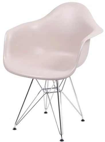 Cadeira Eames com Braco Base Cromada Fendi Fosco - 35820 Sun House