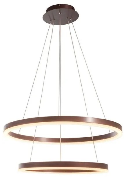 Pendente Led Metal E Aluminio 54W 3000K Danza - CAFÉ