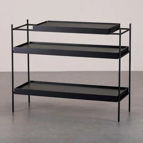 Mesa Lateral Isabella Tampo Ebanizado Recouro Preto - 72463 Sun House