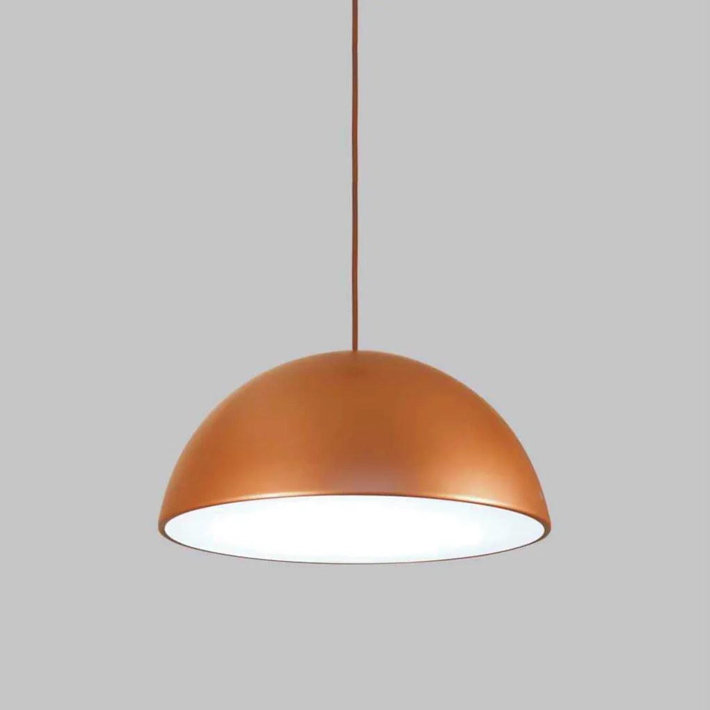 Pendente Orbe C/ Difusor Acrílico Metal Ø48X23Cm 3Xe27 / Meia Esfera |... (FN-F - Fendi Fosco)
