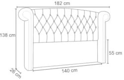 Cabeceira Cama Box Casal 140cm Provença Z37 Linho Chumbo - Mpozenato