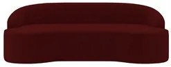 Sofá 4 Lugares para Sala de Estar Living 230cm Theo D06 Veludo Bordô -